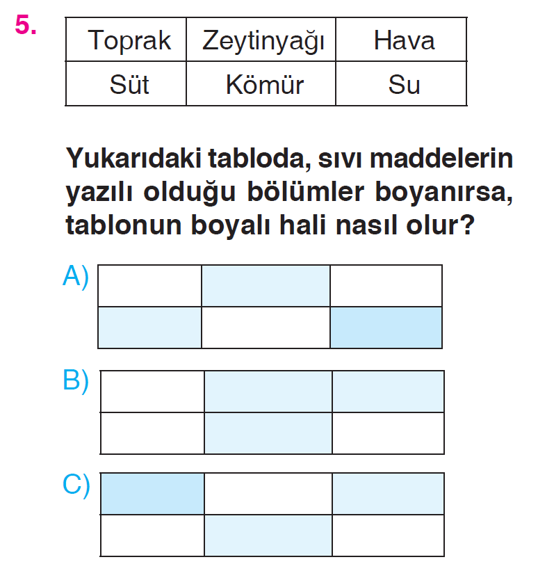 Maddeyi Tanıyalım - 2 Testi