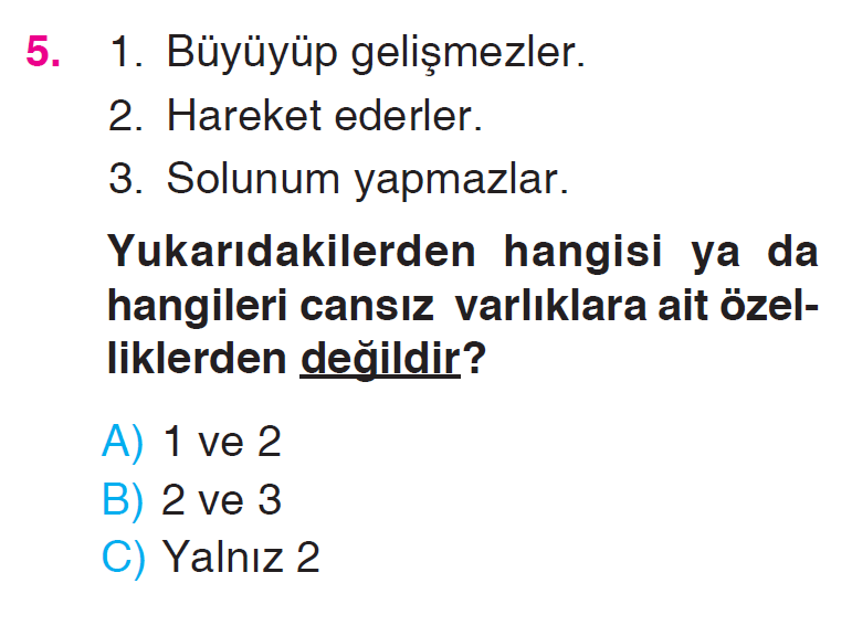 Canlılar Dünyasına Yolculuk - 1 Testi