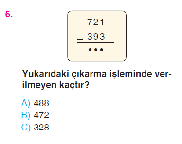 Doğal Sayılarla Çıkarma İşlemi Testi