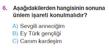 Paragrafta Anlam - Ünlem - Yazım Kuralları Testi