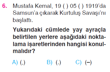 Noktalama İşaretleri (Nokta ve Virgül) Testi