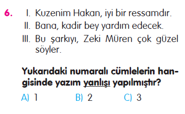 Paragraf - Sözcükte Anlam - Yazım Kuralları - Cümle Testi