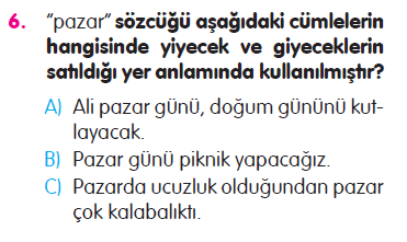 Paragraf - Kelime - İsimler - Sözcükte Anlam - Noktalama İşaretleri Testi