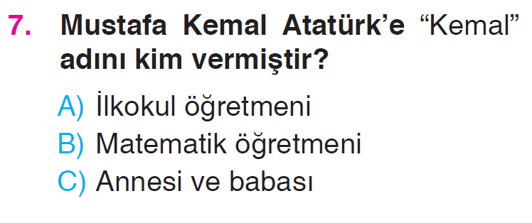 Atatürk'ün Hayatı Testi