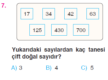 Örüntü - Tek ve Çift Sayılar - Romen Rakamları Testi