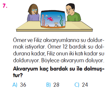 Doğal Sayılarla Çarpma İşlemi Problemleri Testi
