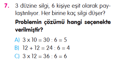 Doğal Sayılarla Bölme İşlemi Testi