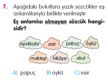 Paragraf - Sözcükte Anlam - Şiir - İsimler Testi