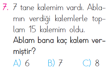 Çıkarma İşlemi Problemleri - 1 Testi