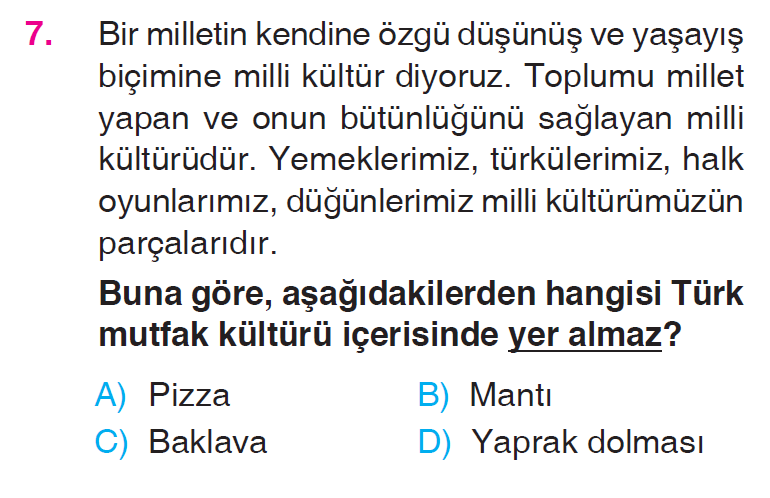Kültür ve Miras - 1 Testi