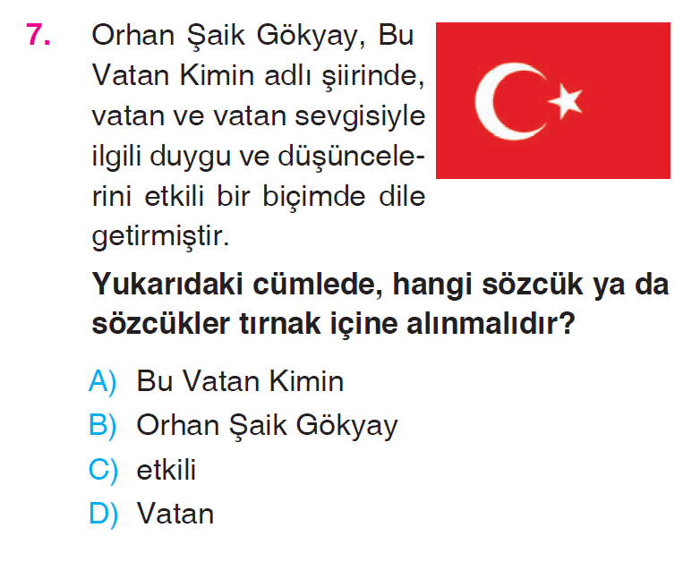 Noktalama İşaretleri - 1 Testi