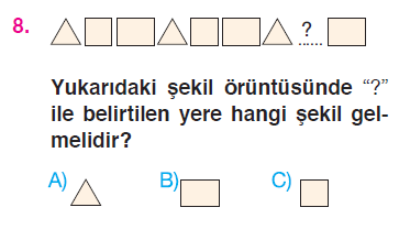 Uzamsal İlişkiler (Simetri) - Örüntü ve Süslemeler Testi