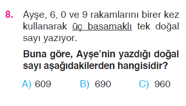 Örüntü - Tek ve Çift Sayılar - Romen Rakamları Testi