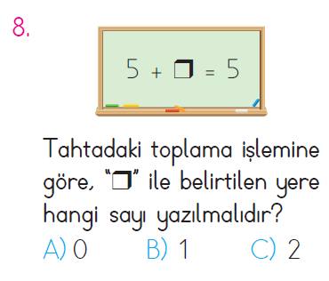 Doğal Sayılarda Toplama İşlemi - 1 Testi