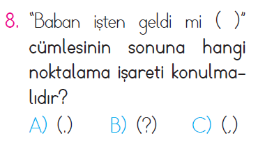 Anlama - Zıt Anlamlı Sözcükler - Noktalama İşaretleri - Yazım Kuralları - 1 Testi
