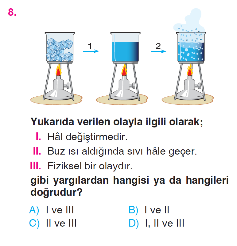 Maddeyi Tanıyalım - 1 Testi