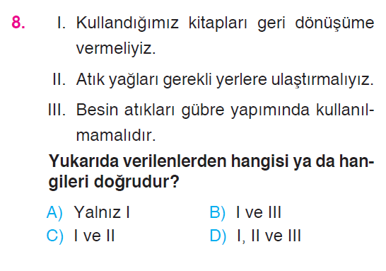 İnsan ve Çevre - 2 Testi