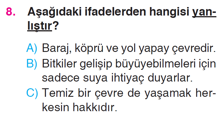 Canlılar Dünyasına Yolculuk - 3 Testi