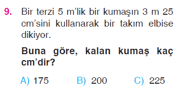Uzunluk Ölçme Testi