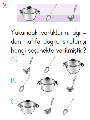Uzamsal İlişkiler - 3 (Eş Nesneler - Tartma) Testi