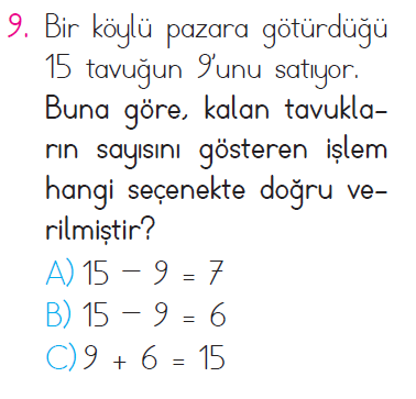 Doğal Sayılarda Çıkarma İşlemi Testi