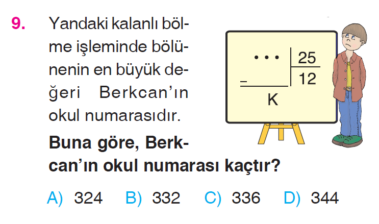Doğal Sayılarla Bölme İşlemi Testi