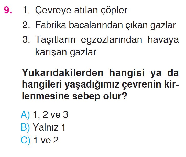 Canlılar Dünyasına Yolculuk - 1 Testi